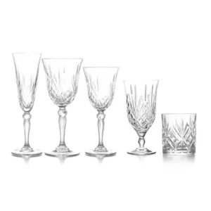 Schott-Zwiesel Crystal, Melodia Pattern, Tall Champagne Flutes